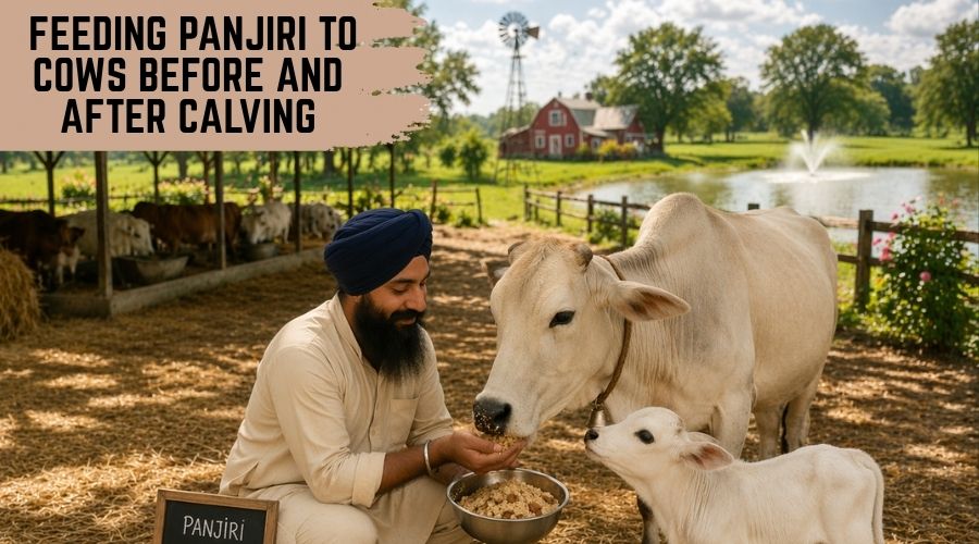 Feeding Panjiri to cows before and after calving